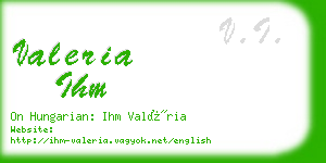 valeria ihm business card